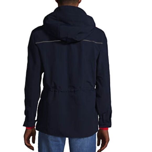 Land’s End full zip Waterproof Squall Lightweight Raincoat parka with hood XLT - Picture 2 of 8